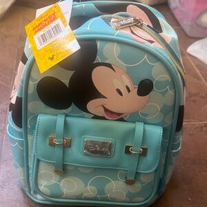 Disney Mickey Mouse Kids Backpack - Aqua and Black